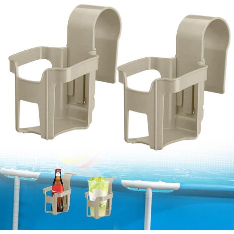 2Pcs Porte-Gobelets pour Piscine, Porte-Gobelets de Piscine en Plastique, Porte-Gobelet au Bord de la Piscine, Porte-Boissons, Piscine Panier de Rangement pour Stocker Boissons et Petits Objets (1/4)