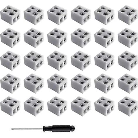 Lot de 30 connecteurs pour ruban LED monochrome 2 broches 8 mm, sans soudure, pour ruban LED 5-24 V. (1/5)