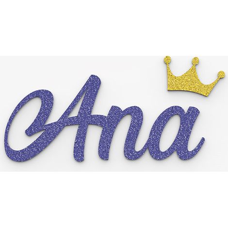 Plaque de porte prénom à personnaliser couleur bleue à paillettes - Décoration porte de chambre, anniversaire, naissance - 1 à 3 lettres (1/5)