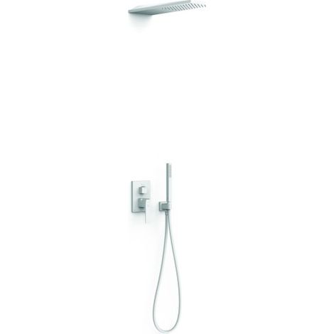 Kit mitigeur encastré 2 voies Rapid‑box pour douche Slim Blanc mat - TRES 20238005BM