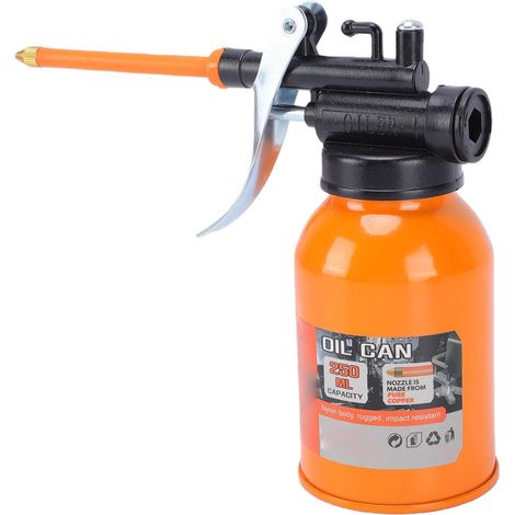 Hand Pump Oiler for Mechanics Uniform Outlet, High Carbon Steel, Copper, Integrated Filter, Flexible Nozzle for Automotive Maintenance (1/5)