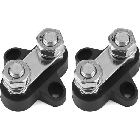 Lot de 2 borniers M8 de 5/16 po pour câblage de camions, camping-cars et bateaux 12-48 V (1/5)