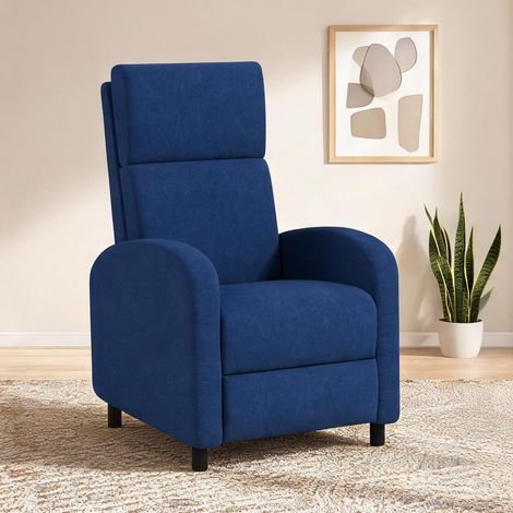 Fauteuil relax bleu en polyester 64 x 86 x 102 cm (1/5)