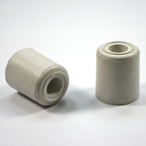 Ajile - Butée de porte diam. 30 mm en caoutchouc BLANC à fixer