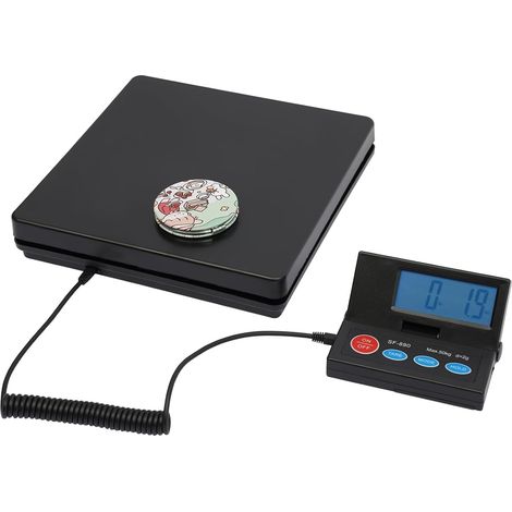 Pèse-colis numérique jusqu'à 50 kg, balance postale, balance pour tous les usages (maison/bureau/entrepôt/marché), 4 unités de mesure différentes (kg, g, oz, lb), avec affichage LCD (1/5)