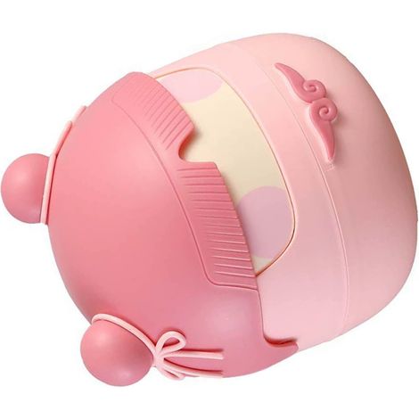 Kleiner Mülleimer mit Klappdeckel, kleiner Tischmülleimer, Küchenmülleimer, kleiner Mülleimer für Bad, Schlafzimmer, Büro, Rosa (1/5)