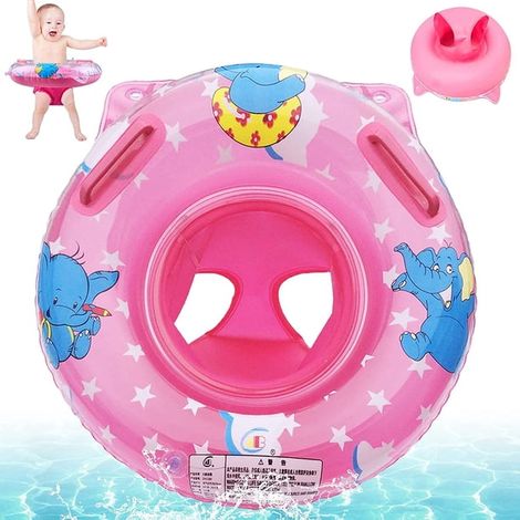 Babyschwimmring, Elefantensitzring, rosa Schwimmring, Sitzring für Babys und Kleinkinder