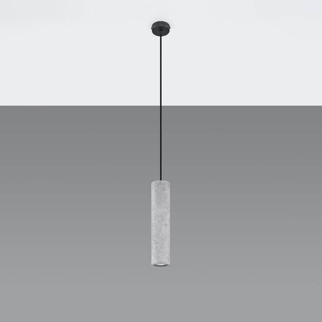 LAMPE SUSPENDUE LUVO 1 GU10 GRIS BÉTON SOLLUX SL.0653 (1/10)