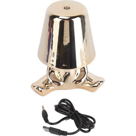 Lampe de chevet rechargeable USB, 3 couleurs d'éclairage, intensité lumineuse réglable par simple pression, rechargeable par USB (1/5)