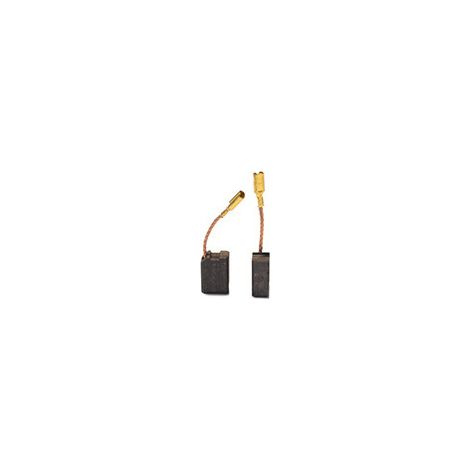 Set aus 2 anpassbaren Kohlen für Black & Decker, Elu. Maße: 6,3 x 6,3 x 14 mm.