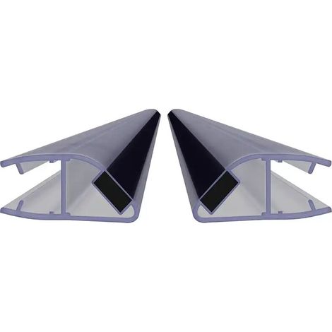 Joints de douche verticaux magnétiques en PVC hauteur 200 cm pour verre de 4 à 6 mm Magny (1/4)
