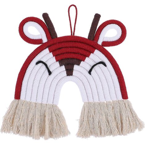 Pendentif en coton représentant un cerf, décoration murale pour la maison (1/5)