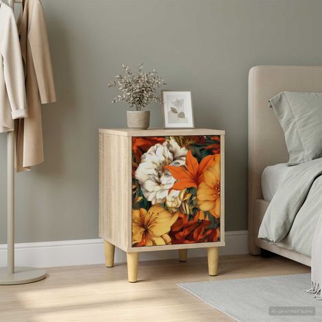 vidaXL Armadio da Notte GENNEP Rovere Sonoma 36 x 33 x 50 cm (1/5)