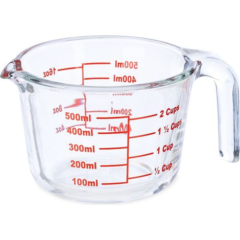 Jarra medidora de vidrio de 500 ml (1/5)