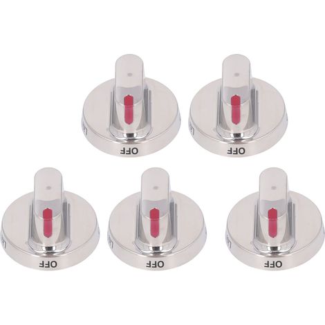 Boutons de cuisinière à gaz inox, protège-commandes, manettes de réglage universelles pour DG64-00472A et DG64-00473A, lot de 5 pièces, robustes et faciles à installer. (1/5)