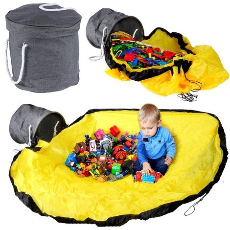 Cesta de juguetes con organizador de alfombra de juego PARA niños, contenedor de 30 CM (1/3)