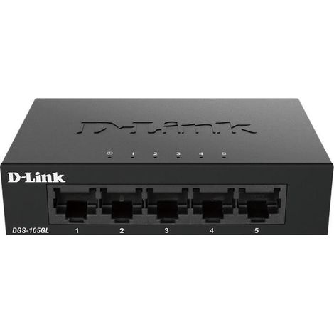 Switch 5 ports Gigabit - Metallique, connecteurs plastique - DLINK - DGS-105GLE