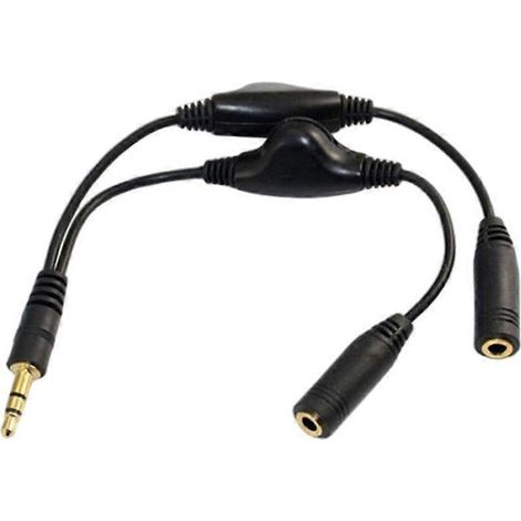 Câble répartiteur en Y pour casque audio 3,5 mm