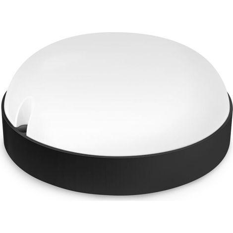 Applique murale d'extérieur LED ronde en métal ip65 noir 9w froid