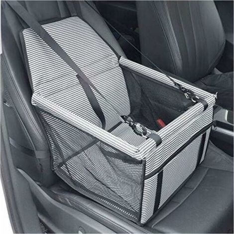 Siège Auto Chien Chat - Tissu Oxford 600D Impermeable - Pour Animaux Jusqu'à 6 kg - Fixation Ceinture Sécurité - Dimensions 40x30x25 cm (1/5)