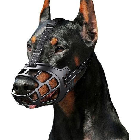 Hundemaulkorb – Atmungsaktiv – Verstellbar – Weiches Gummi – Größe XL (1/5)