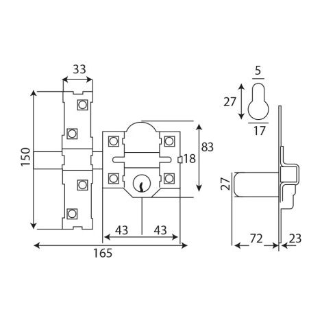 L1301-L80 C/70 Lackiertes INTHER-Schloss (1/5)