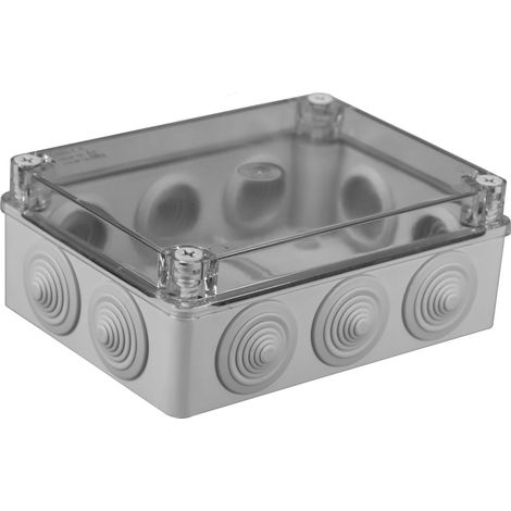 Boîte Hermétique En saillie - Gris - 190x140x70mm - Ip65 - S-box 406-p