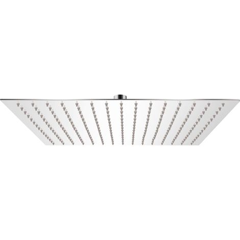vidaXL Alcachofa ducha cuadrada efecto lluvia acero inoxidable 40x40cm (1/4)