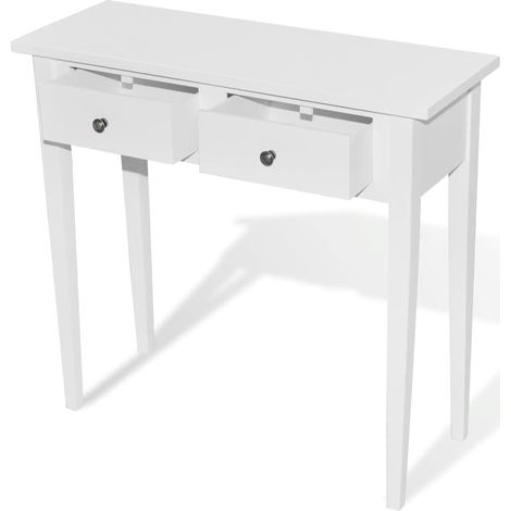 Maison Exclusive - Tavolo Consolle da Trucco con 2 Cassetti Bianco (1/5)