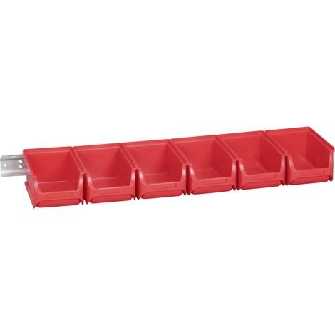 Allit 457060  Sichtlagerkasten   (L x B x H) 615 x 165 x 75 mm Rot 1 St.