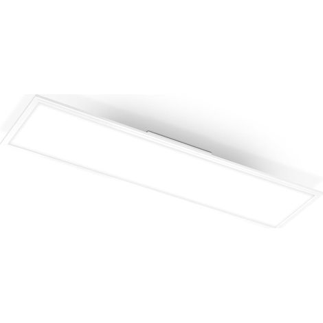 Plafonnier led de Plafond, Lampe LED de Salon, Luminaire Chambre, Lampe de Plafond, Plafonnier Salon, 38W, Rectangulaire blanc, 119,5 cm, Métal (1/5)