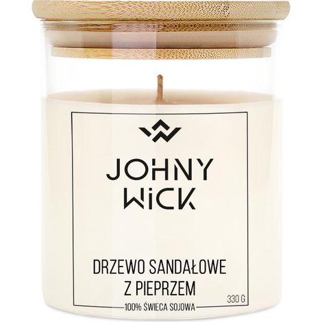 Duftkerze aus Sojawachs – Sandelholz mit Pfeffer, 300 g (1/3)