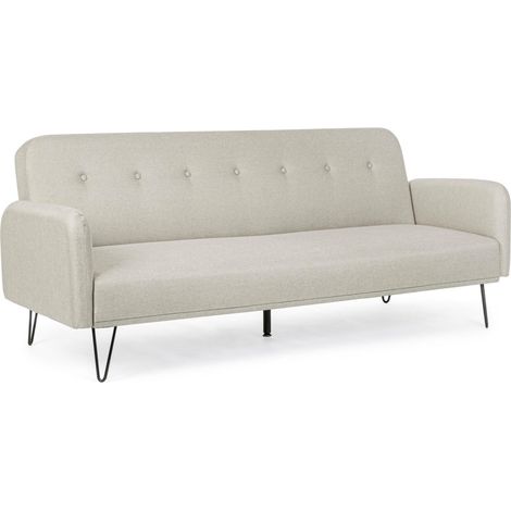 Divano Letto Bridjet Beige in tessuto reclinabile (1/5)