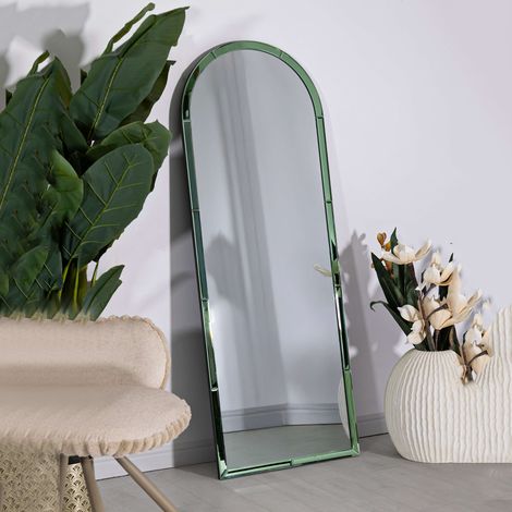 Espejo Nida, Forma Rectangular, Tipo de Pared, Estructura Transparente, 55x150h cm Verde (1/5)
