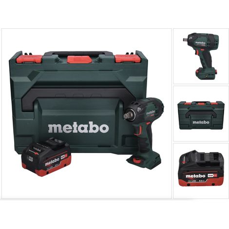 Metabo SSW 18 LTX 300 BL avvitatore a impulsi a batteria 18 V 300 Nm 1/2" brushless + 1x batteria ricaricabile 8,0 Ah + metaBOX - senza caricabatterie