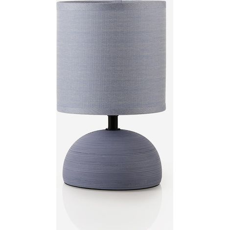 Aurilia Tischlampe aus Keramik und Stoff - Hellblau