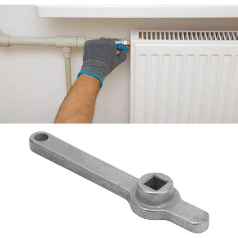 poignée de purge de radiateur en acier inoxydable, clé carrée (1/5)