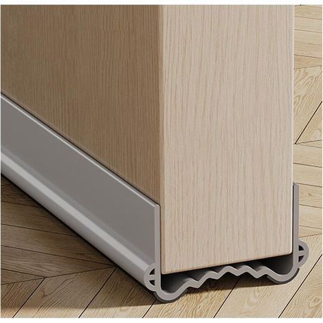 Striscia isolante per la parte inferiore della porta, lunga 100 cm, per basse temperature, per ridurre il rumore, per isolamento acustico e termico (3,5-5,5 cm)