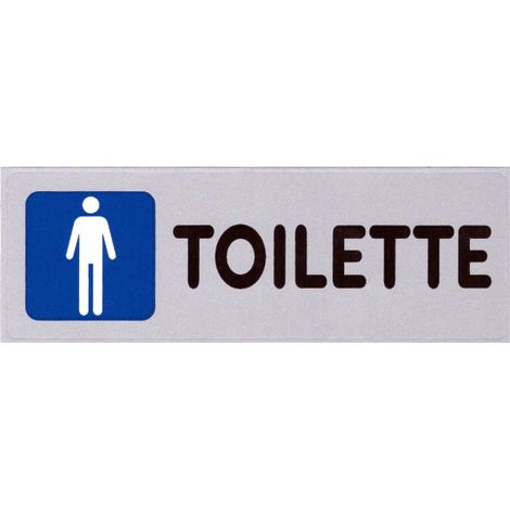 SEGNALE Etichetta Adesiva VINILE cm 15x5 TOILETTE UOMINI Informazione Porta BAGNO Locali