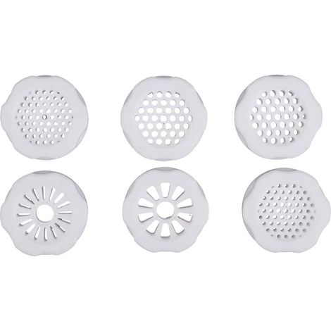 6 Pièces Mousseur Robinet Blanc en Plastique pour Évier Cuisine (1/5)