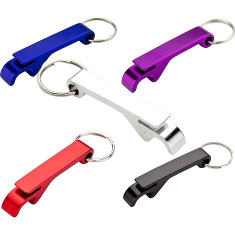 Ouvre-bouteilles Porte-clés En Alliage D'aluminium - 5 Pièces - Pour Bière - Compact Et Léger - Usage Quotidien (1/5)