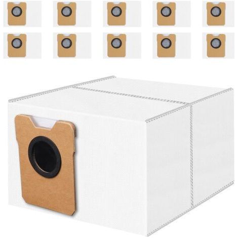 Lot de 10 Sacs à Poussière Compatibles avec Eufy Omni C20 et C10 Aspirateurs Robots, Sacs à Poussière Jetables de Remplacement à 4 Couches pour C20 (1/5)