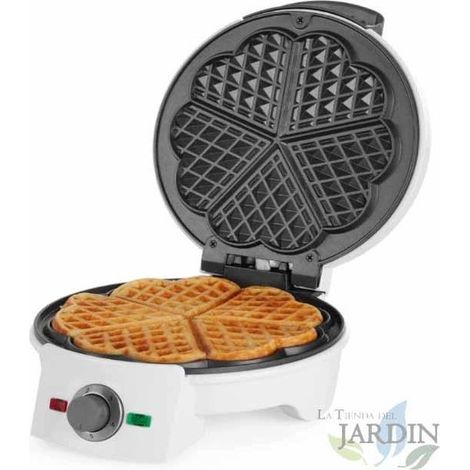 Orbegozo Waffeleisen.  Leicht zu reinigende Antihaftbeschichtung.  Einstellbarer Thermostat.  Leistung 1000W.