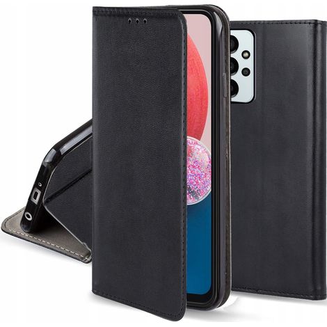 CUSTODIA MAGNETICA NERA CHIUSA CON SCHEGGIA per Samsung Galaxy A13+ VETRO (1/5)