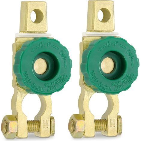 12V 24V Détachant la Batterie, 2 Pièces Universel interrupteur coupe, Coupe Circuit Batterie, Isolateur de batterie de voiture, Interrupteur de Déconnexion pour Bateau Camion Tracteur (1/5)