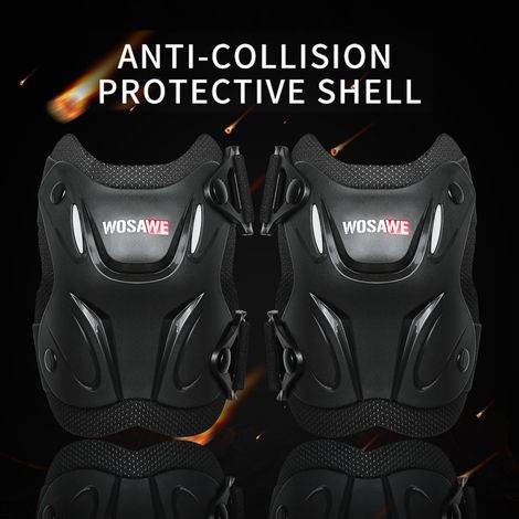 1 paio di ginocchiere per ciclismo, mountain bike, motociclismo, supporto alla guida, equipaggiamento protettivo per sport all'aria aperta (1/5)