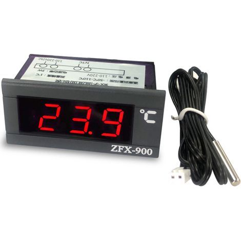 ZFX-900 Thermomètre numérique LCD pour réfrigérateur, congélateur, réfrigérateur, aquarium, thermomètre avec sonde (1/5)