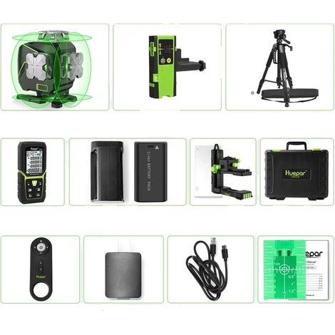Ensemble de niveaux laser, 16 lignes, auto-nivelant, télécommande Bluetooth, SET 6 (1/2)