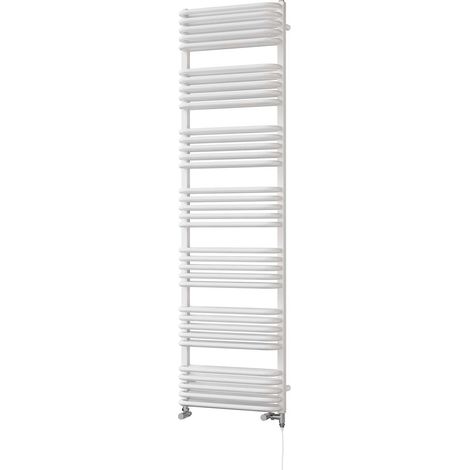 Crossmoor - White Dual Fuel Towel Rail H1800mm x W500mm Standard (1/3)