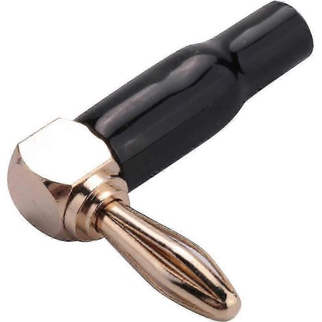 24 adaptateurs de connecteurs pour câbles d'enceintes, fiches bananes 4 mm, plaqués or 24 carats, bornes à vis, cuivre pur, droit. (1/5)